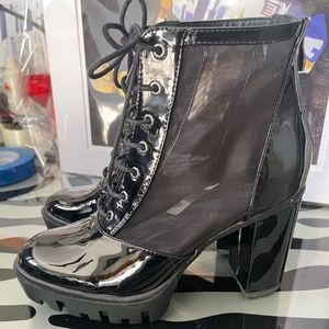 Patent Mesh Booties